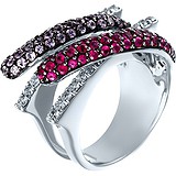 Женское золотое кольцо с бриллиантами, рубинами и сапфирами, 1662721