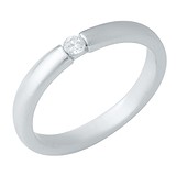 Серебряное обручальное кольцо с куб. цирконием, 1645571