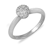 Женское золотое кольцо с бриллиантами, 008963