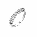 Заказать Серебряное  кольцо с куб. циркониями (SJT-801-R) ,цена 664 грн., в интернет-магазине Gold.ua