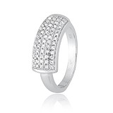 Женское серебряное кольцо с куб. циркониями, 282634