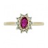 Женское золотое кольцо с рубином и бриллиантами - фото 5