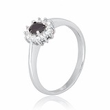 Женское серебряное кольцо с куб. циркониями, 282894