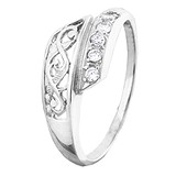 Женское серебряное кольцо с куб. циркониями, 271375