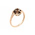 Женское золотое кольцо с дымчатым кварцем и бриллиантами - фото 1