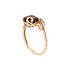 Женское золотое кольцо с дымчатым кварцем и бриллиантами - фото 2