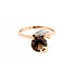 Женское золотое кольцо с дымчатым кварцем и бриллиантами - фото 3