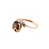 Женское золотое кольцо с дымчатым кварцем и бриллиантами - фото 4