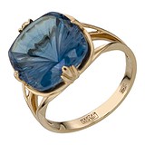 Женское золотое кольцо с синт. топазом, 1531410