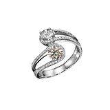 Женское золотое кольцо с бриллиантами, 1689365