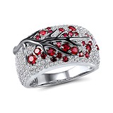 Женское серебряное кольцо с куб.циркониями, 1716245