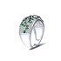 Женское серебряное кольцо с куб.циркониями и шпинелем - фото 3