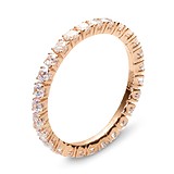 Золотое обручальное кольцо с куб. циркониями, 1613600