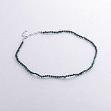 Серебряное колье с малахитами