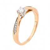 Золотое кольцо с бриллиантами, 1732641