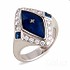 Faberge Женское золотое кольцо с бриллиантами, сапфирами и эмалью - фото 1