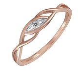 Женское золотое кольцо с бриллиантом, 290082