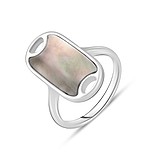 Женское серебряное кольцо с перламутром (2129363), фото