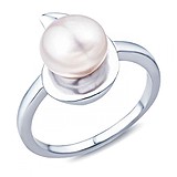 Женское серебряное кольцо с жемчугом, 811047