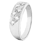 Женское серебряное кольцо с куб. циркониями, 270122