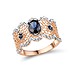 Женское золотое кольцо с сапфирами - фото 1