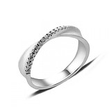 Женское серебряное кольцо с куб. циркониями, 146480