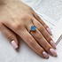 Женское серебряное кольцо с бирюзой - фото 2