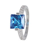 Женское серебряное кольцо с  куб. циркониями, 272945