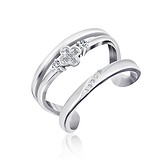 Женское серебряное кольцо с куб. циркониями, 1355573