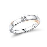 Обручальное золотое кольцо с бриллиантом, 1718838