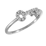 Женское серебряное кольцо с куб. циркониями, 146491