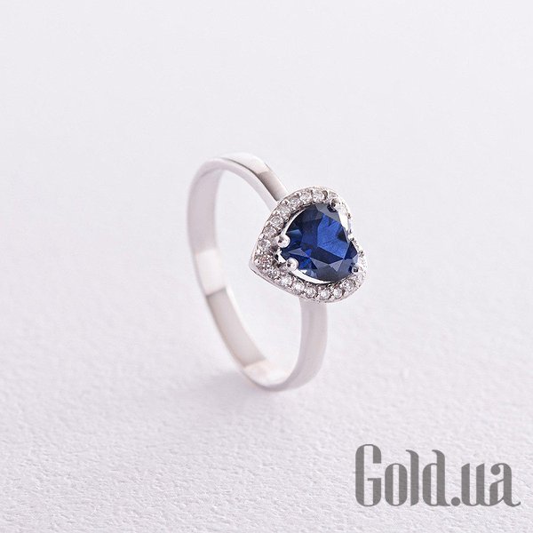 Кольцо Украина, Серебряное кольцо с куб. циркониями и синт. сапфиром, 16
Кольцо Украина, Серебряное кольцо с куб. циркониями и синт. сапфиром, 16