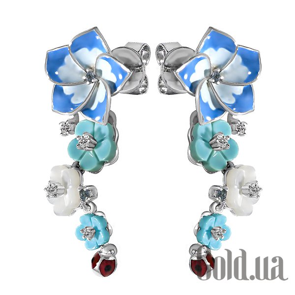 Серьги-гвоздики Lurie Jewelry, Золотые серьги с бриллиантами, топазами, бирюзой, перламутром и эмалью
Серьги-гвоздики Lurie Jewelry, Золотые серьги с бриллиантами, топазами, бирюзой, перламутром и эмалью