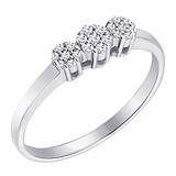 Женское золотое кольцо с бриллиантами