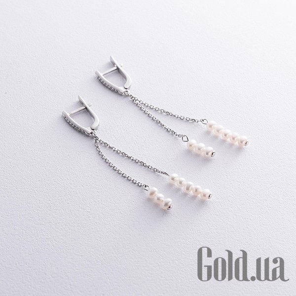 Серьги с подвесками Украина, Серебряные серьги с куб. циркониями и культив. жемчугом
Серьги с подвесками Украина, Серебряные серьги с куб. циркониями и культив. жемчугом