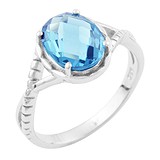 Женское серебряное кольцо с топазом, 1530948