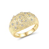 Женское золотое кольцо с топазами