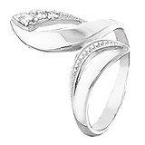 Женское серебряное кольцо с куб. циркониями, 271174