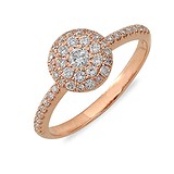 Женское золотое кольцо с бриллиантами, 009031