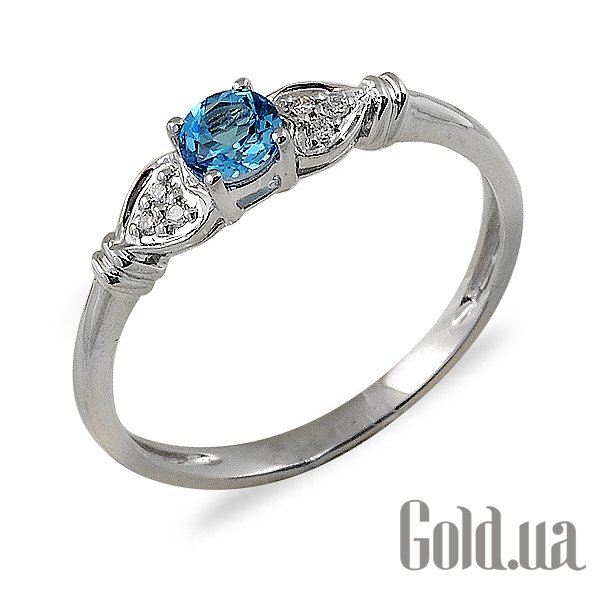 

Кольцо Lurie Jewelry, Женское золотое кольцо с бриллиантами и топазом, 17