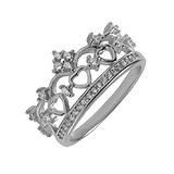 Женское серебряное кольцо с куб. циркониями, 1760332
