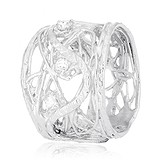 Женское серебряное кольцо с куб. циркониями, 572236