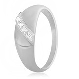 Женское серебряное кольцо с куб. циркониями, 856140