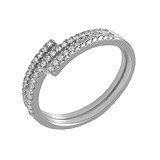 Женское серебряное кольцо с куб. циркониями, 1760333