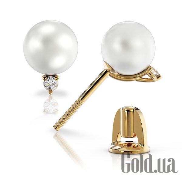 Серьги-гвоздики Украина, Золотые серьги с культив. жемчугом и куб. циркониями
Серьги-гвоздики Украина, Золотые серьги с культив. жемчугом и куб. циркониями