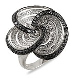 Женское золотое кольцо с бриллиантами, 009039