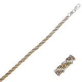 Женский серебряный браслет в позолоте, 270681