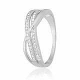 Женское серебряное кольцо с  куб. циркониями, 295514
