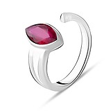 Женское серебряное кольцо с рубином (2072812), фотографии