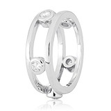 Женское серебряное кольцо с куб. циркониями, 572254